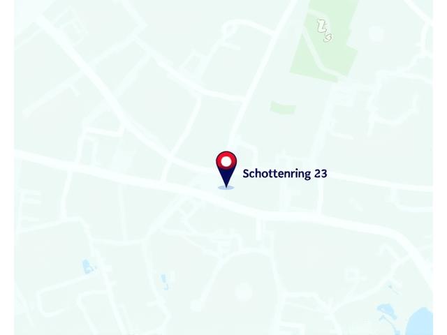 Karte von Wien mit Markierung des Standorts Schottenring 23